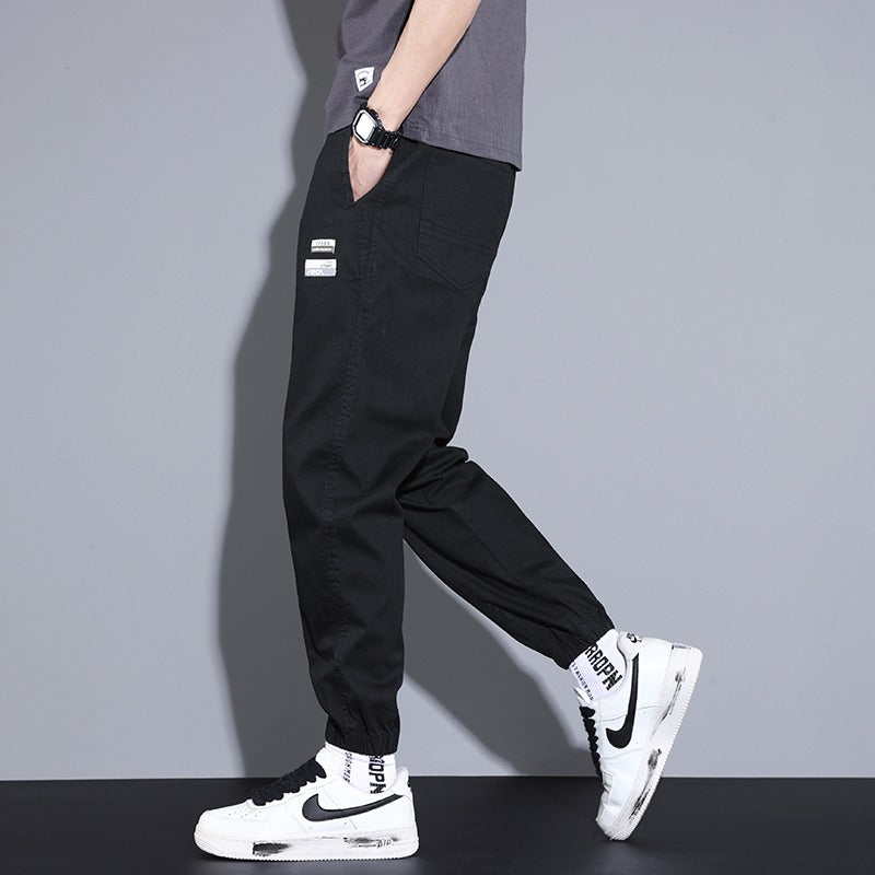 Cotton Thin Elastic Loose Joggers-Legletic