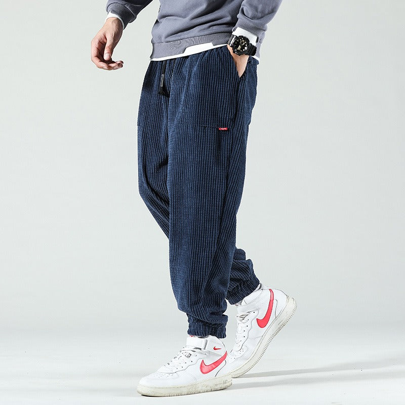 Casual Corduroy Fleece Sweatpants For Men-Legletic
