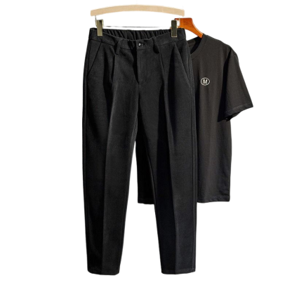 Casual Straight Drape Korean Classic Pants-Legletic