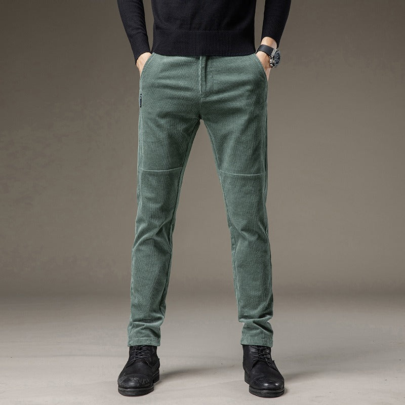 Korean Classic Elastic Waist Fluff Pants For Men-Legletic