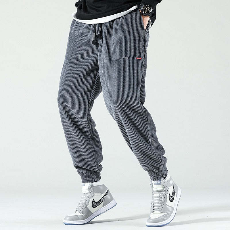 Casual Corduroy Fleece Sweatpants For Men-Legletic