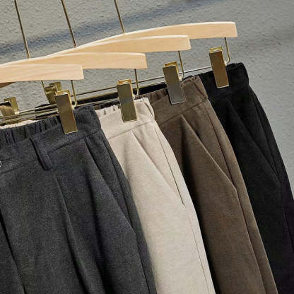 Casual Straight Drape Korean Classic Pants-Legletic