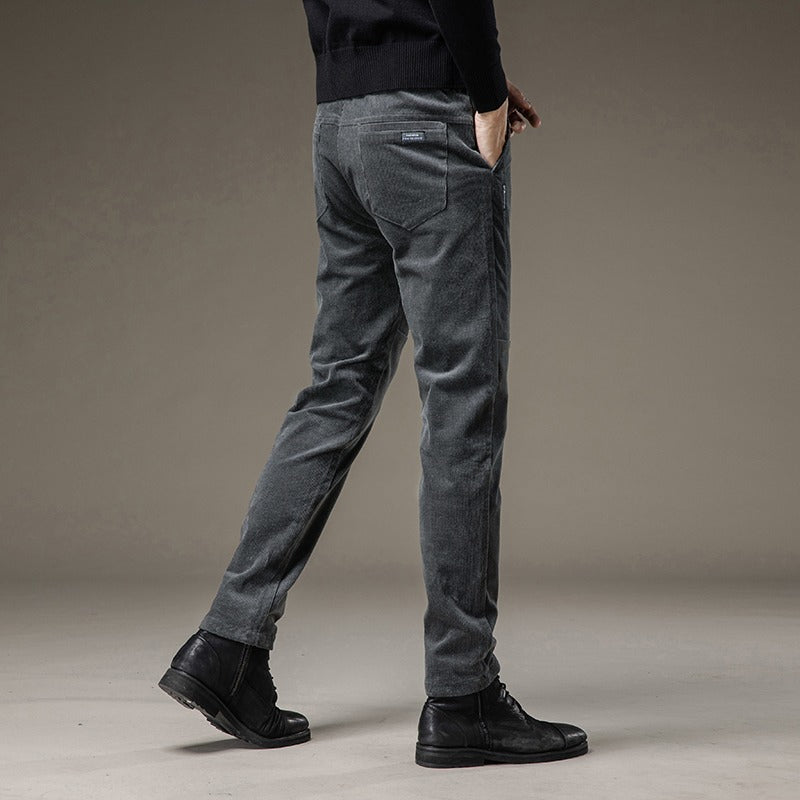 Korean Classic Elastic Waist Fluff Pants For Men-Legletic