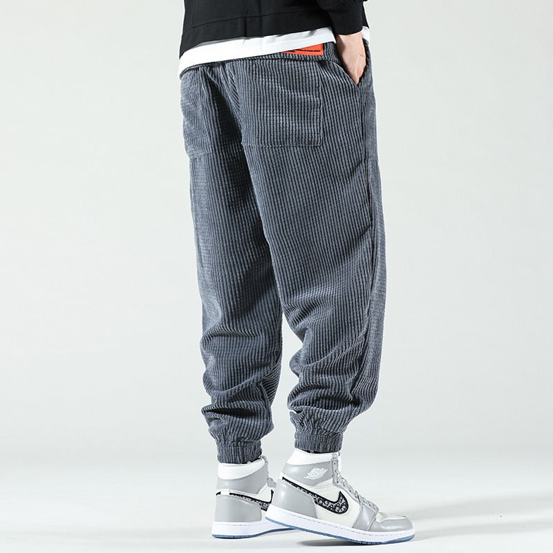 Casual Corduroy Fleece Sweatpants For Men-Legletic