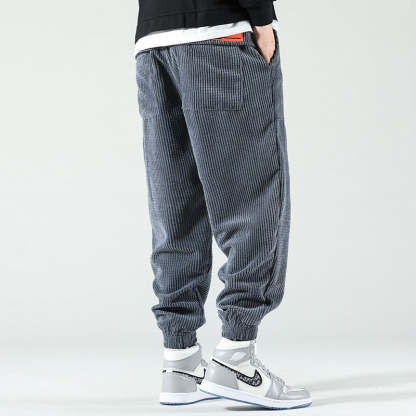 Casual Corduroy Fleece Sweatpants For Men-Legletic