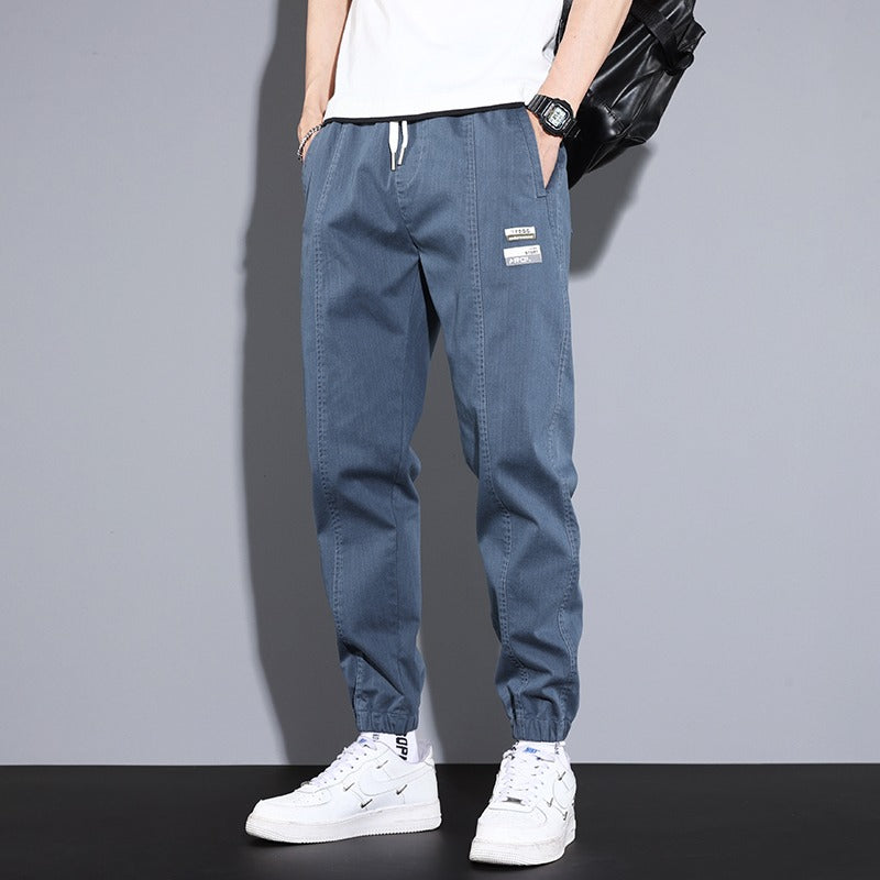 Cotton Thin Elastic Loose Joggers-Legletic