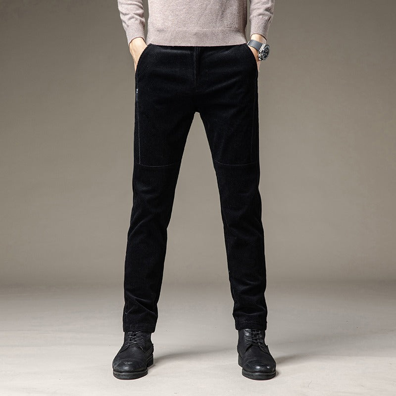 Korean Classic Elastic Waist Fluff Pants For Men-Legletic