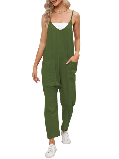 Women's Casual Wide Leg Comfy Jumpsuit-Legletic