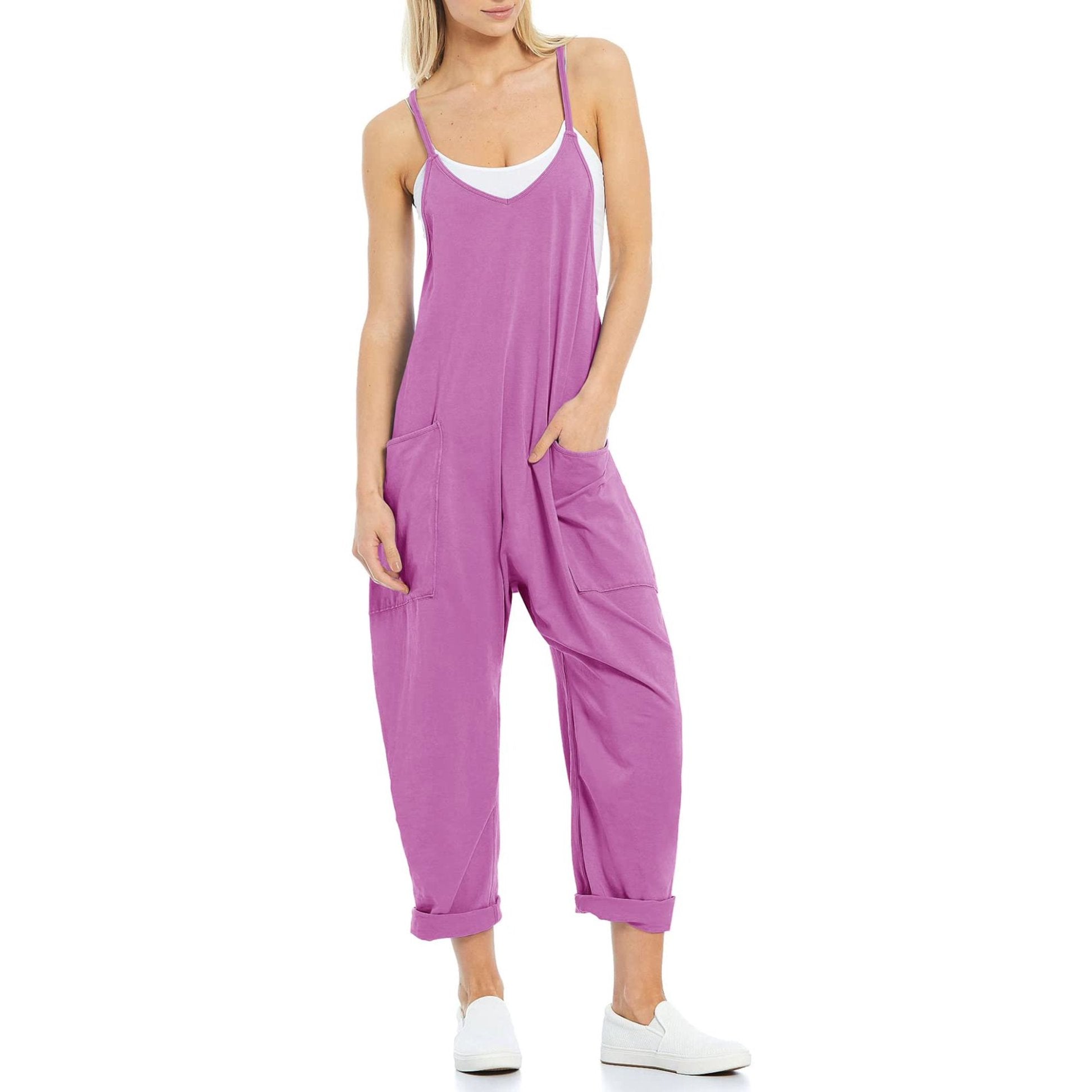 Women's Casual Wide Leg Comfy Jumpsuit-Legletic