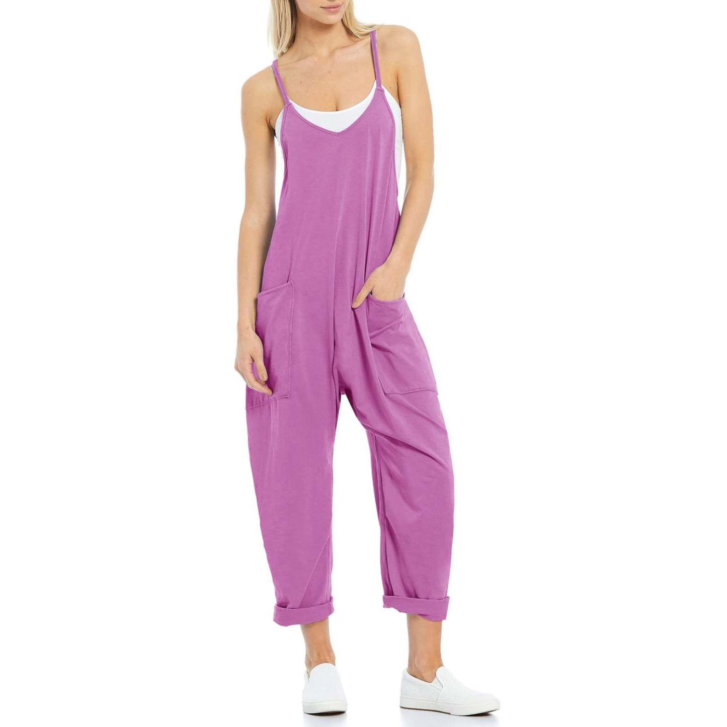 Women's Casual Wide Leg Comfy Jumpsuit-Legletic