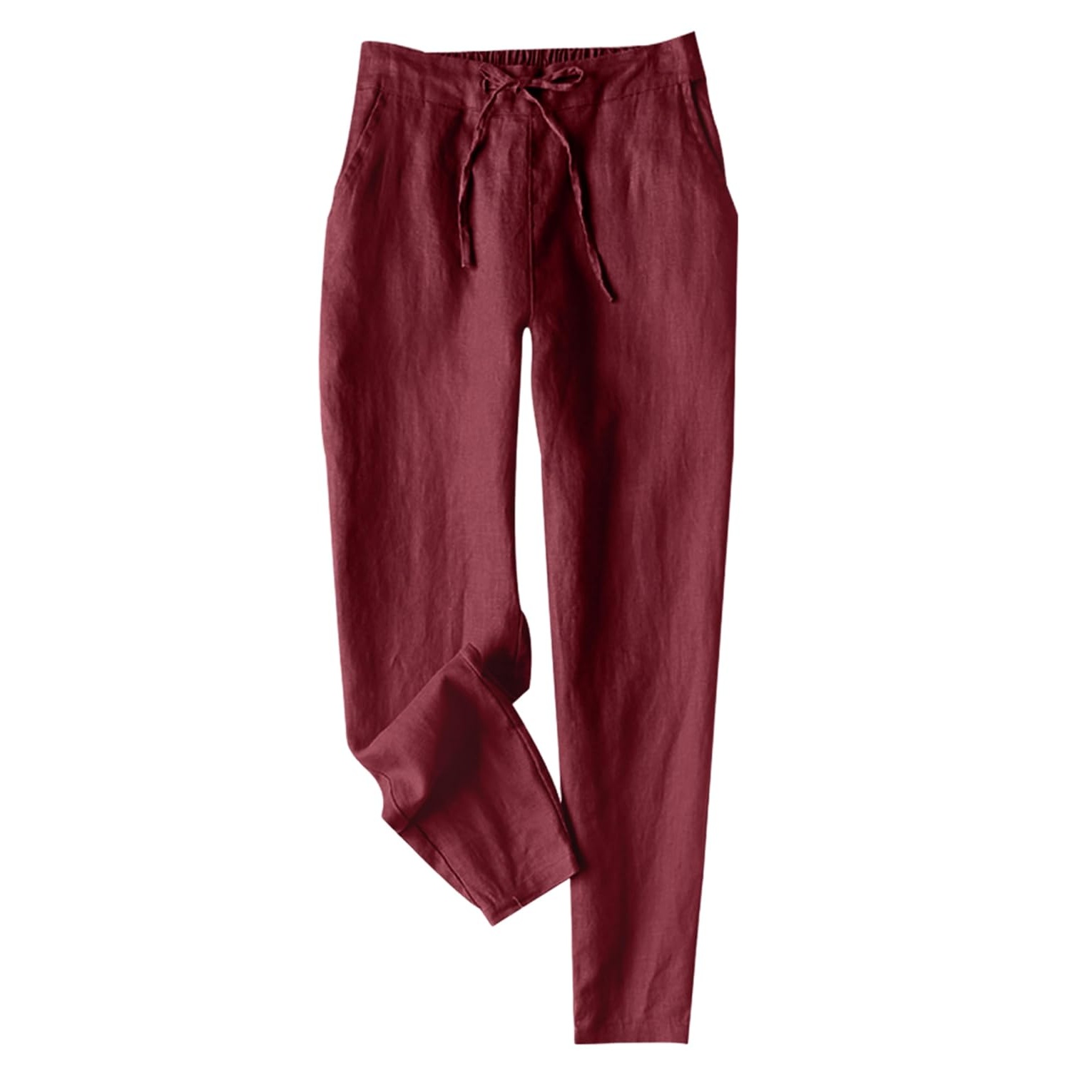 Summer Casual Drawstring Pants With Pockets