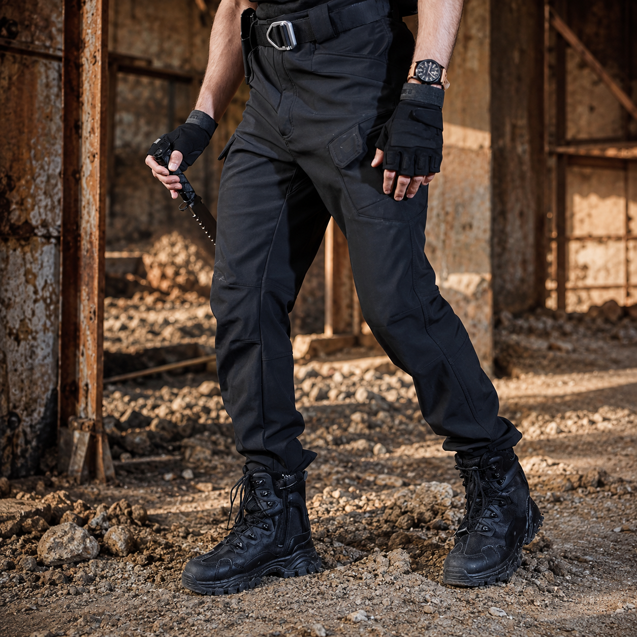 Fleece Tactical Cargo Pants With Multiple Pockets For Winter Men