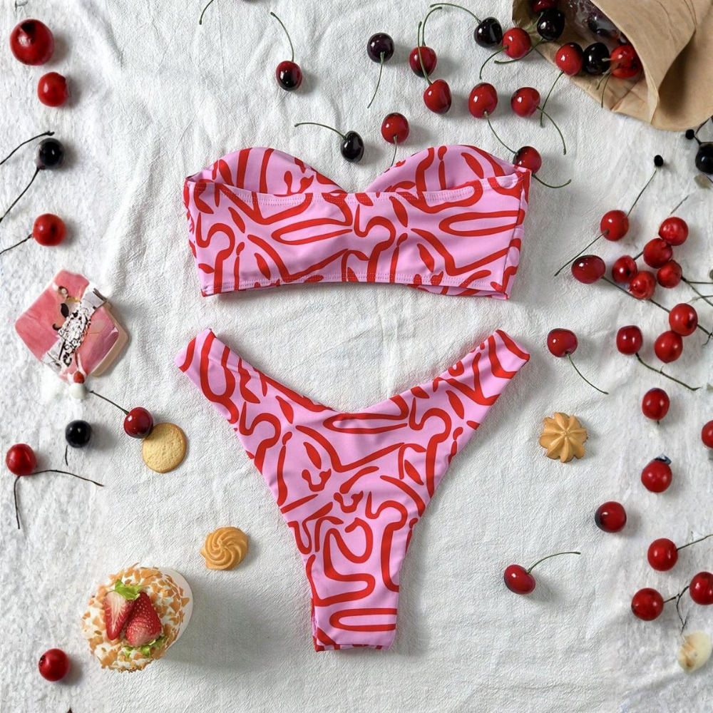 Printed Beachwear Vacation Matching Outfit Set