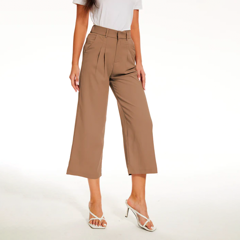 Effortless Tailored Wide Leg Pants-Legletic