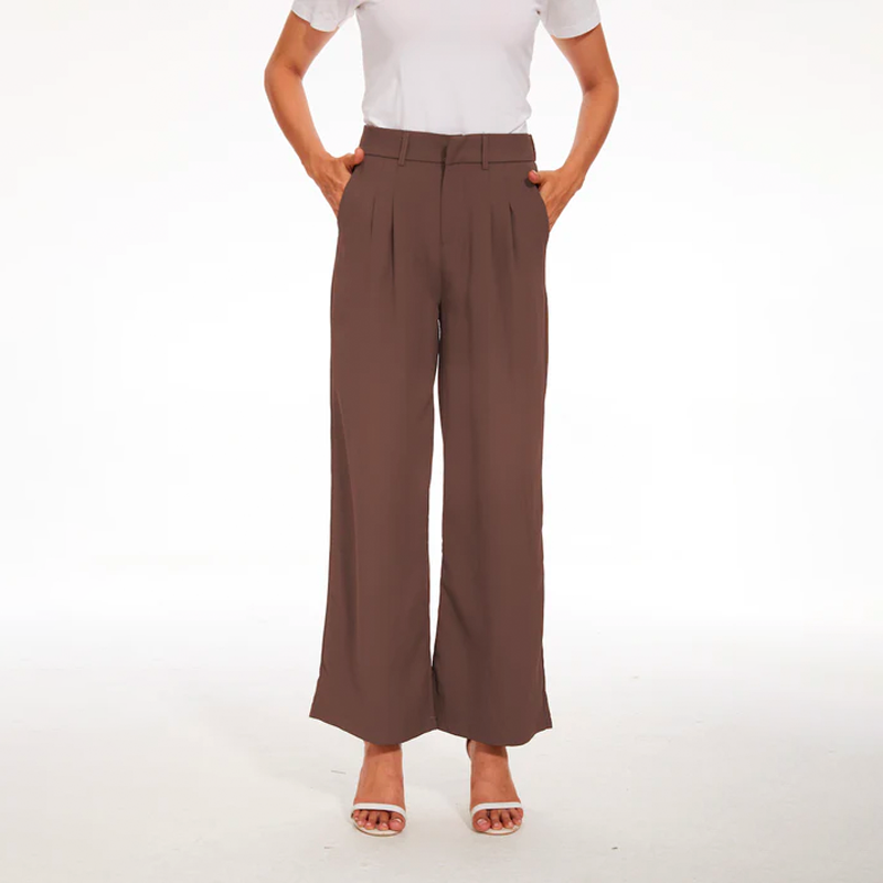 Effortless Tailored Wide Leg Pants-Legletic