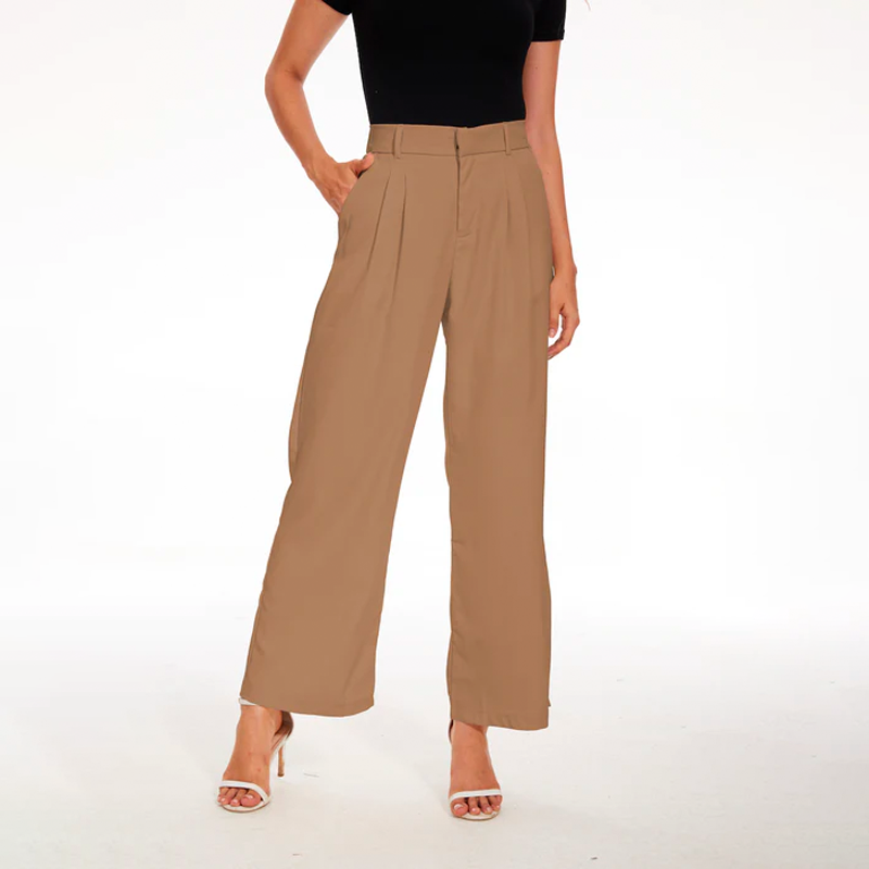Effortless Tailored Wide Leg Pants-Legletic