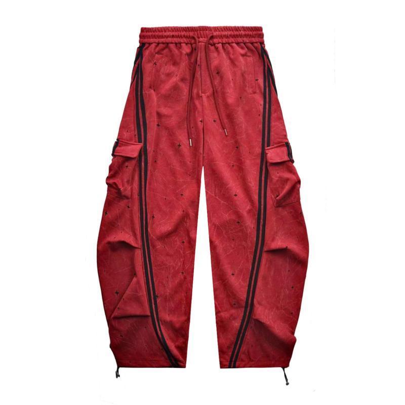 Wide Cargo Joggers With Drawstring And Pockets For Women