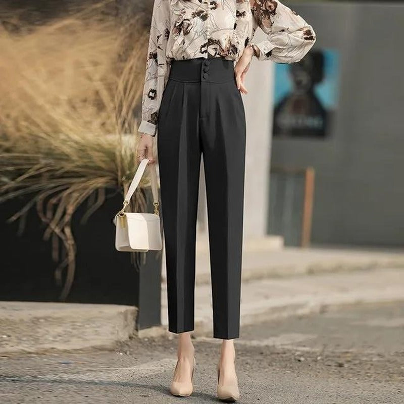 Women's Summer Casual Cropped Suit Pants-Legletic