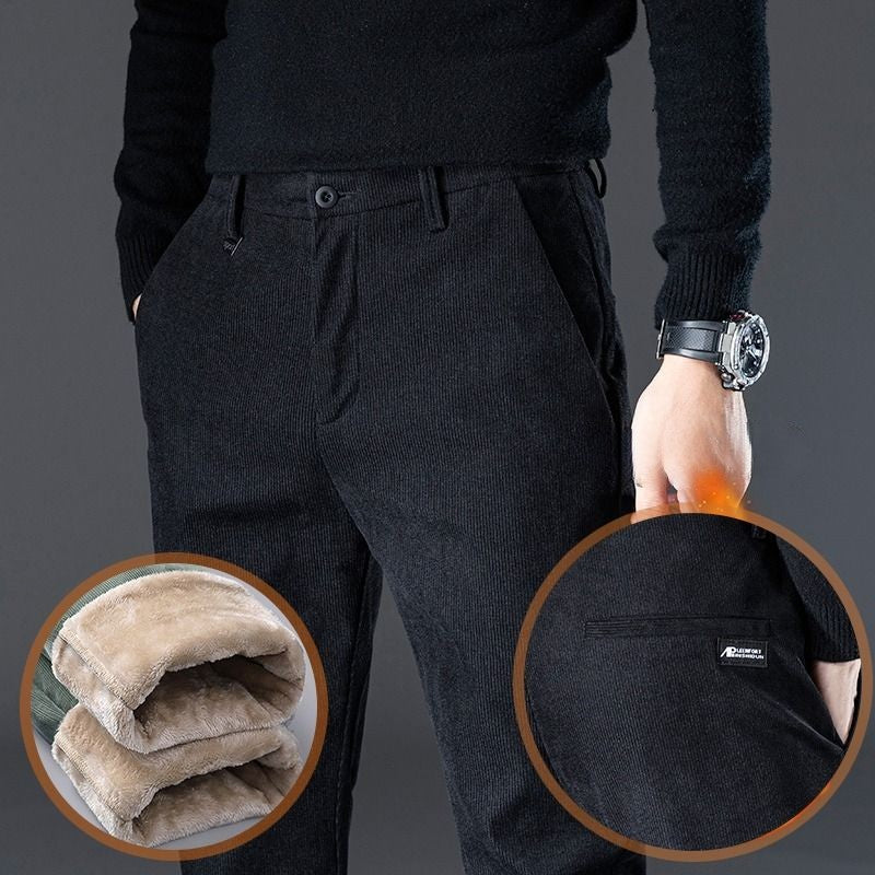 Korean Classic Elastic Waist Fluff Pants For Men-Legletic