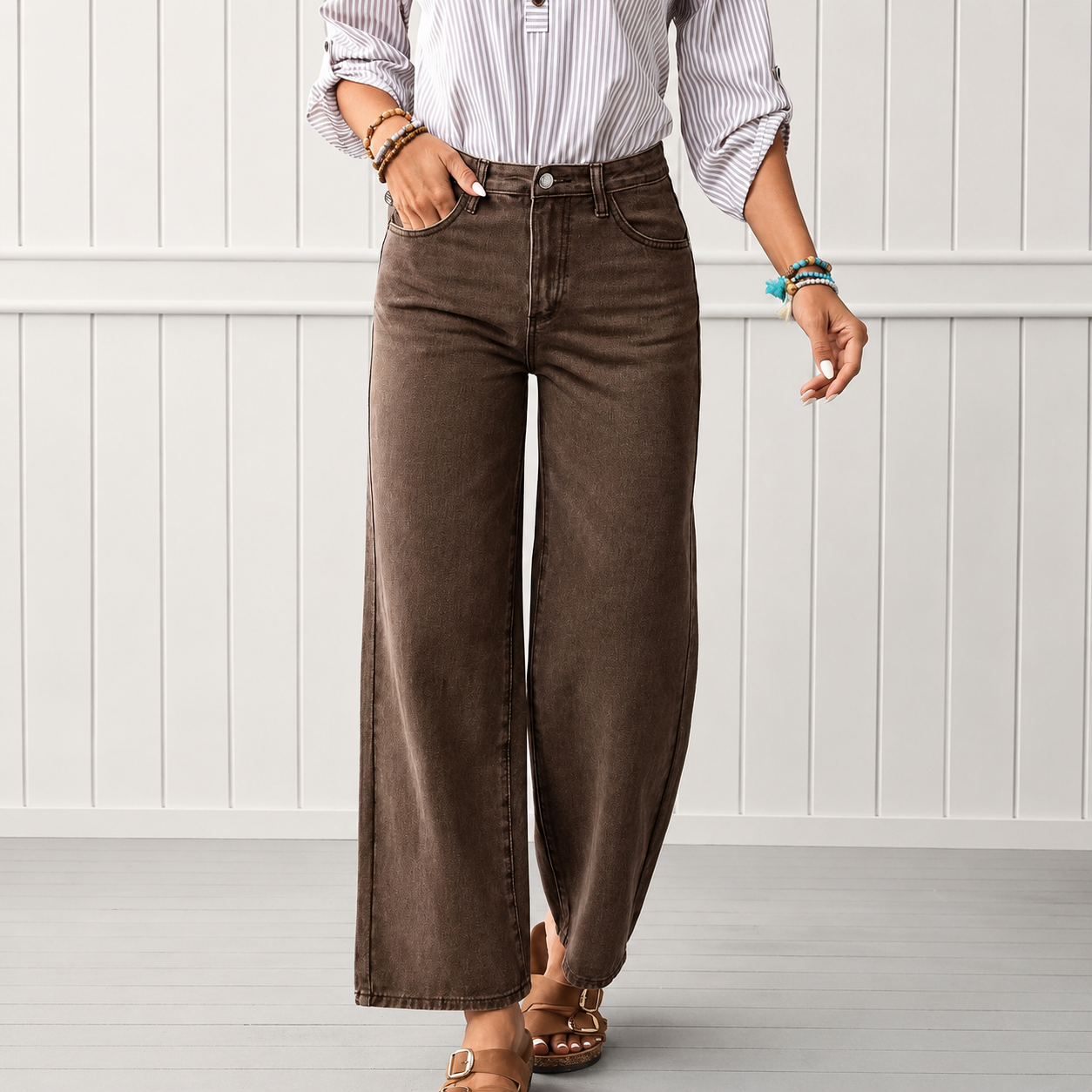 High Rise Straight Jeans For Women