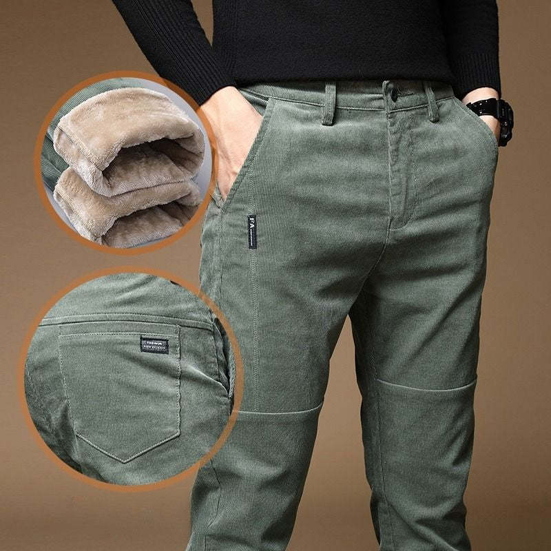 Korean Classic Elastic Waist Fluff Pants For Men-Legletic