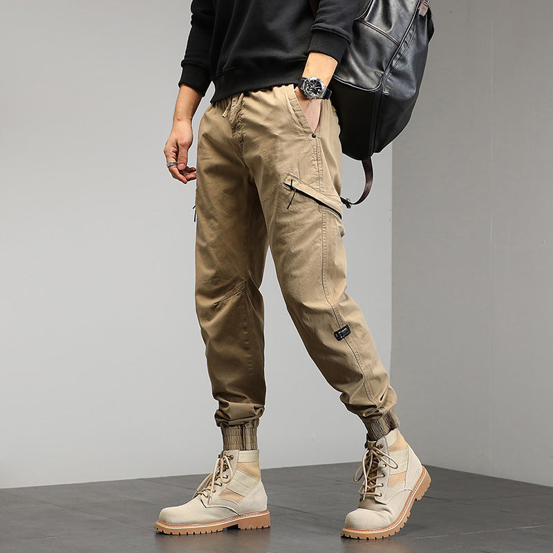 Retro Multi-Pocket Casual Pants-Legletic