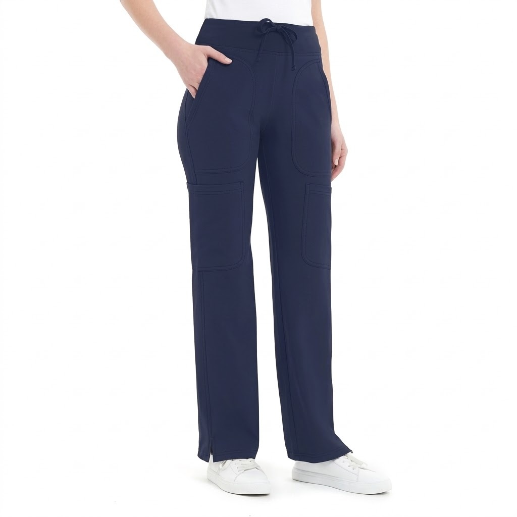 Mid Rise Yoga Pants With 5 Pockets For Women