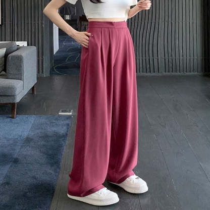 Women Wide Leg Classic Suit Pants-Legletic