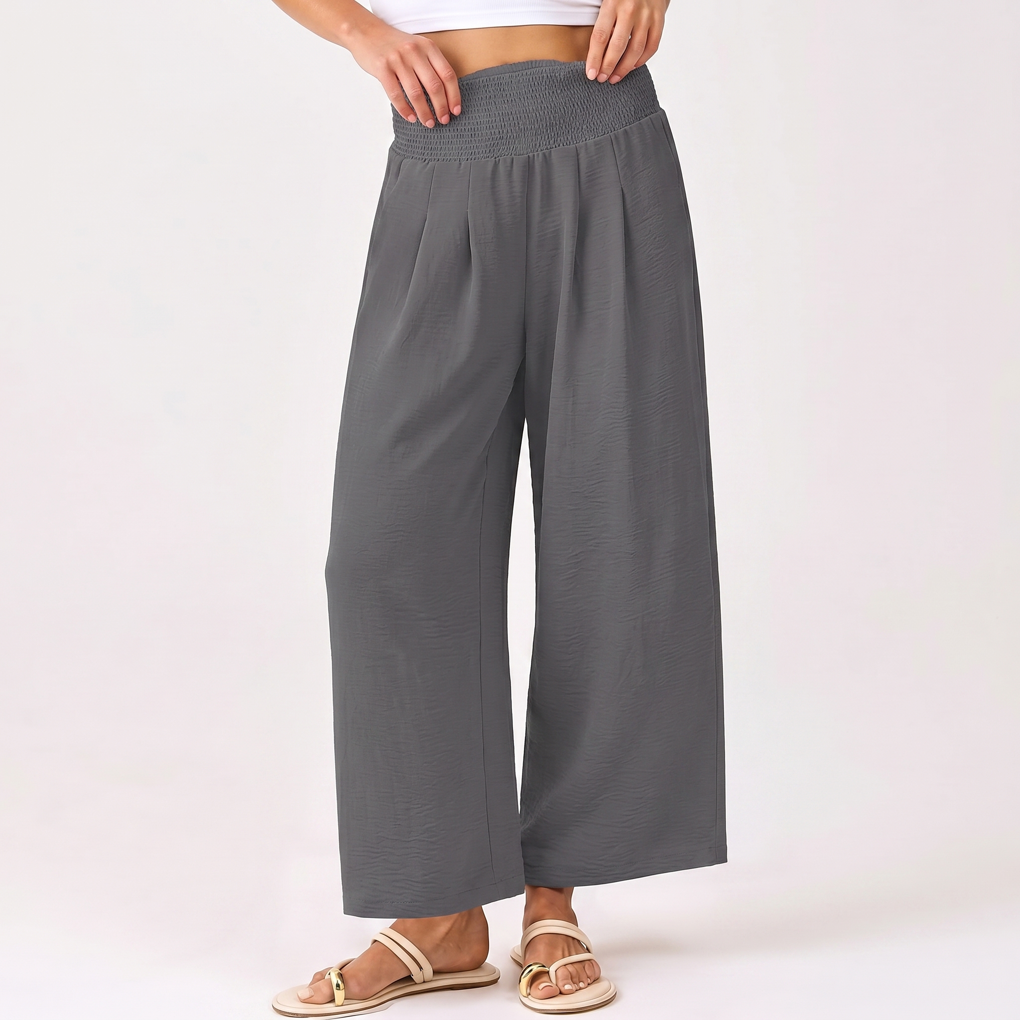 Summer Wide Palazzo Pants With Pockets For Women