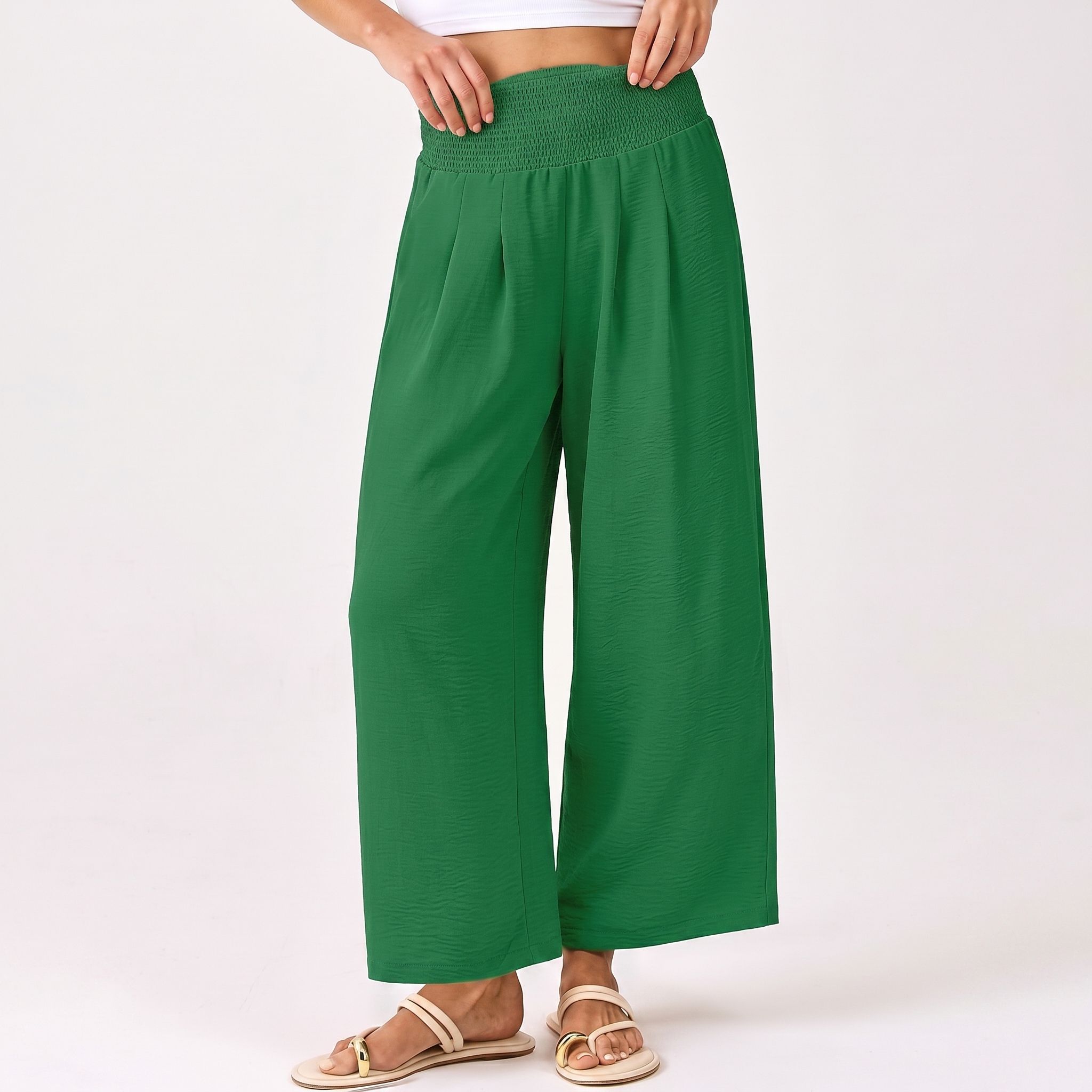 Summer Wide Palazzo Pants With Pockets For Women