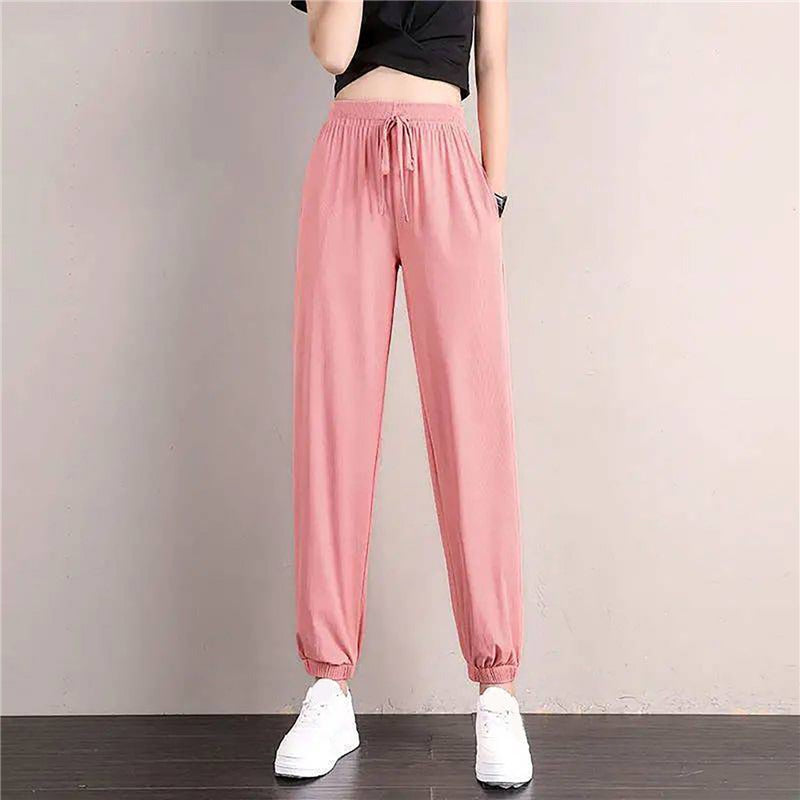 Women's Loose Wide Leg Bunched Feet Sweatpants-Legletic