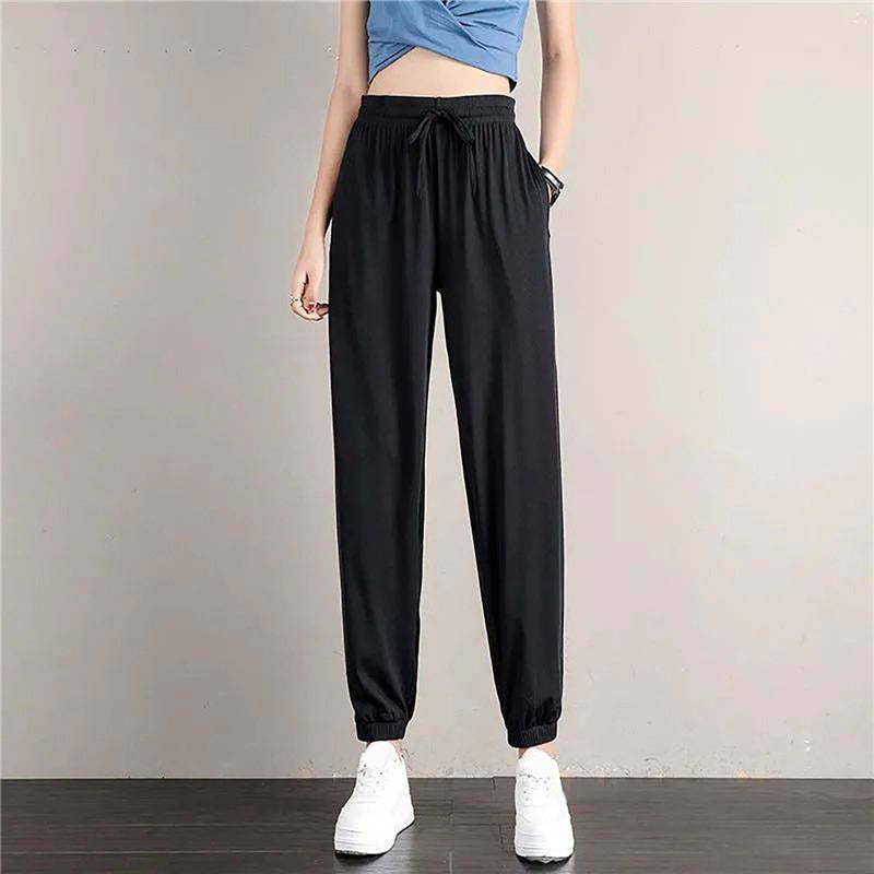 Women's Loose Wide Leg Bunched Feet Sweatpants-Legletic