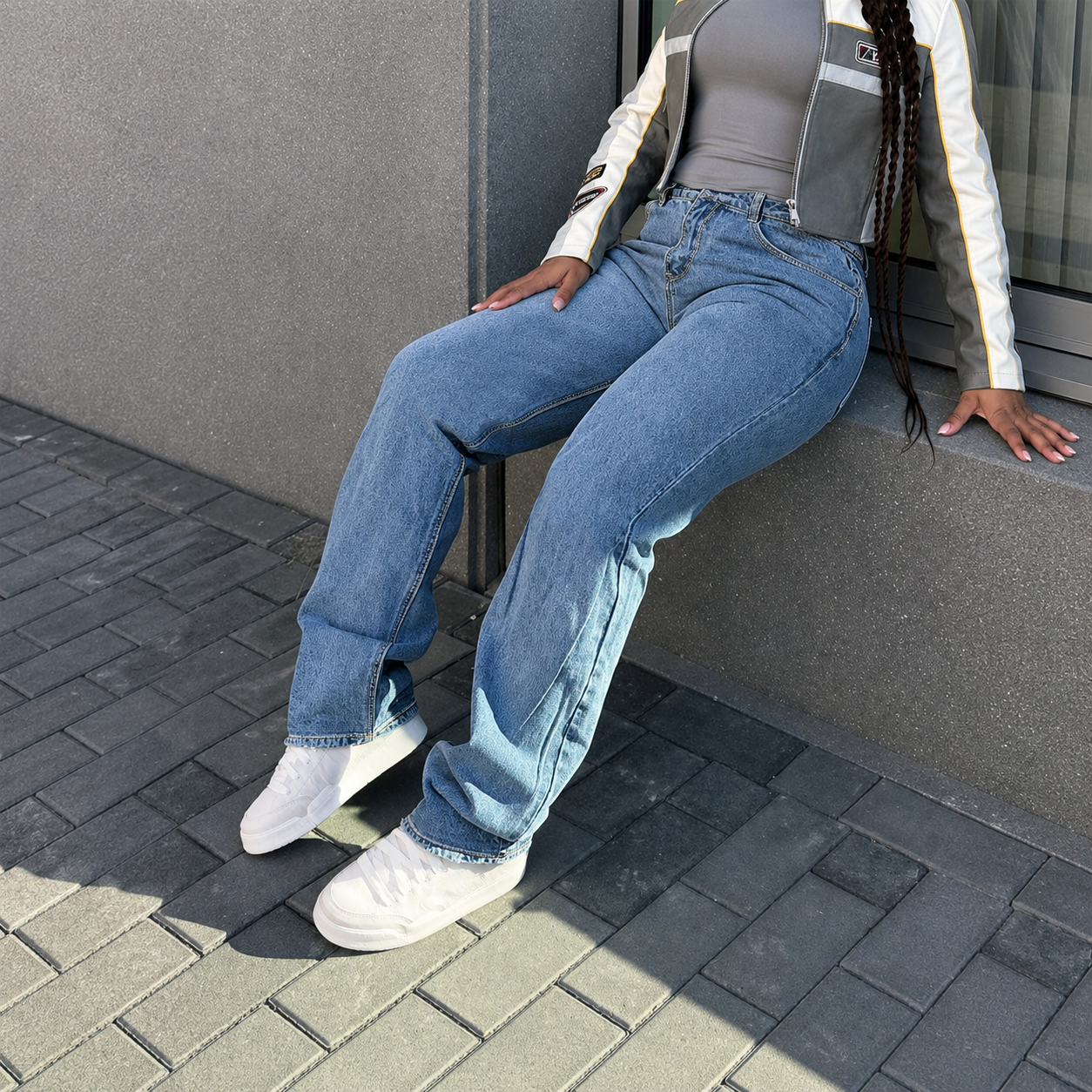 Casual Solid Slim Fit Jeans With Pockets For Women