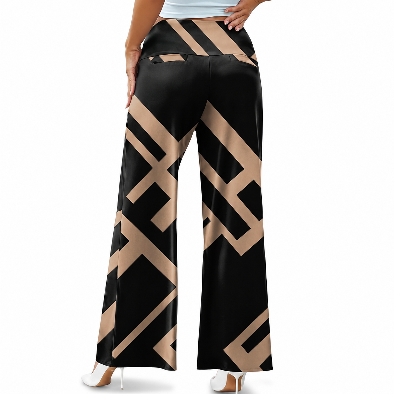 Casual Wide Flowy Loose Fit Pants For Women