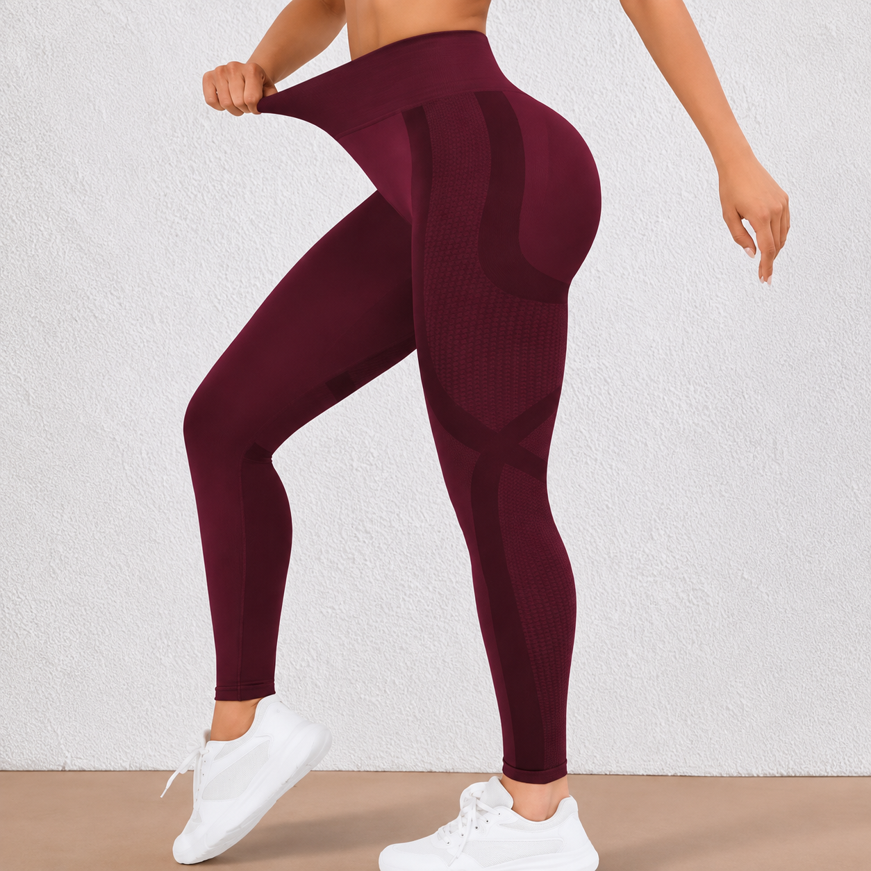 High Rise Stretch Workout Running Leggings For Women
