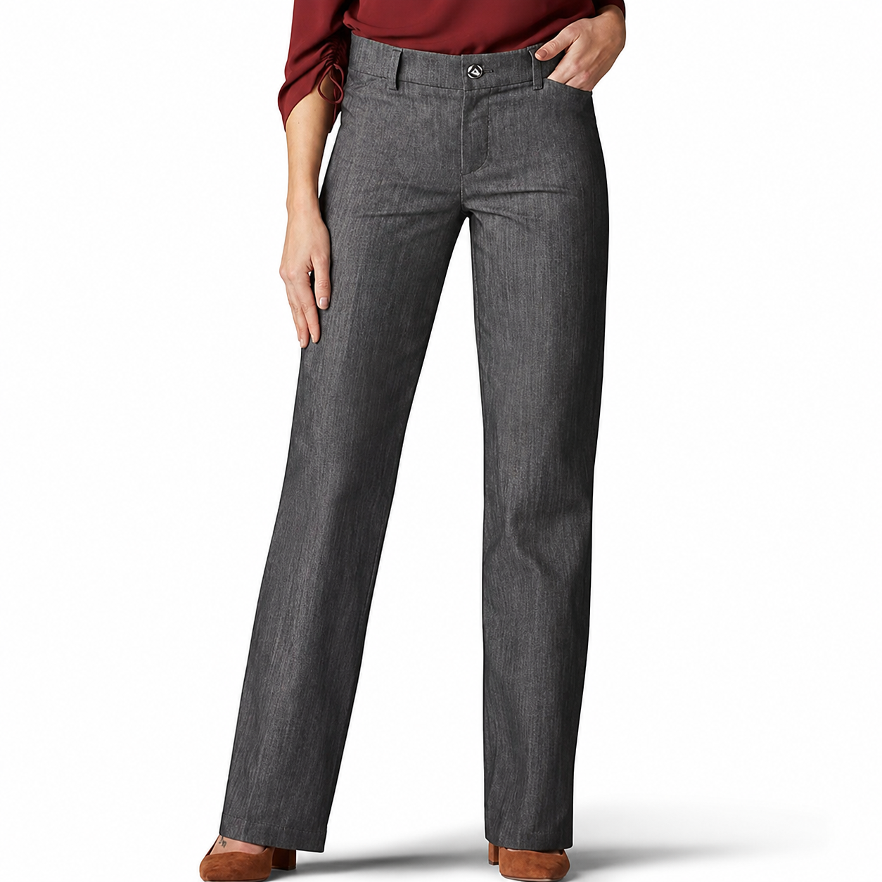 Comfort Fit Everyday Office Wear Casual Trouser Pants For Women