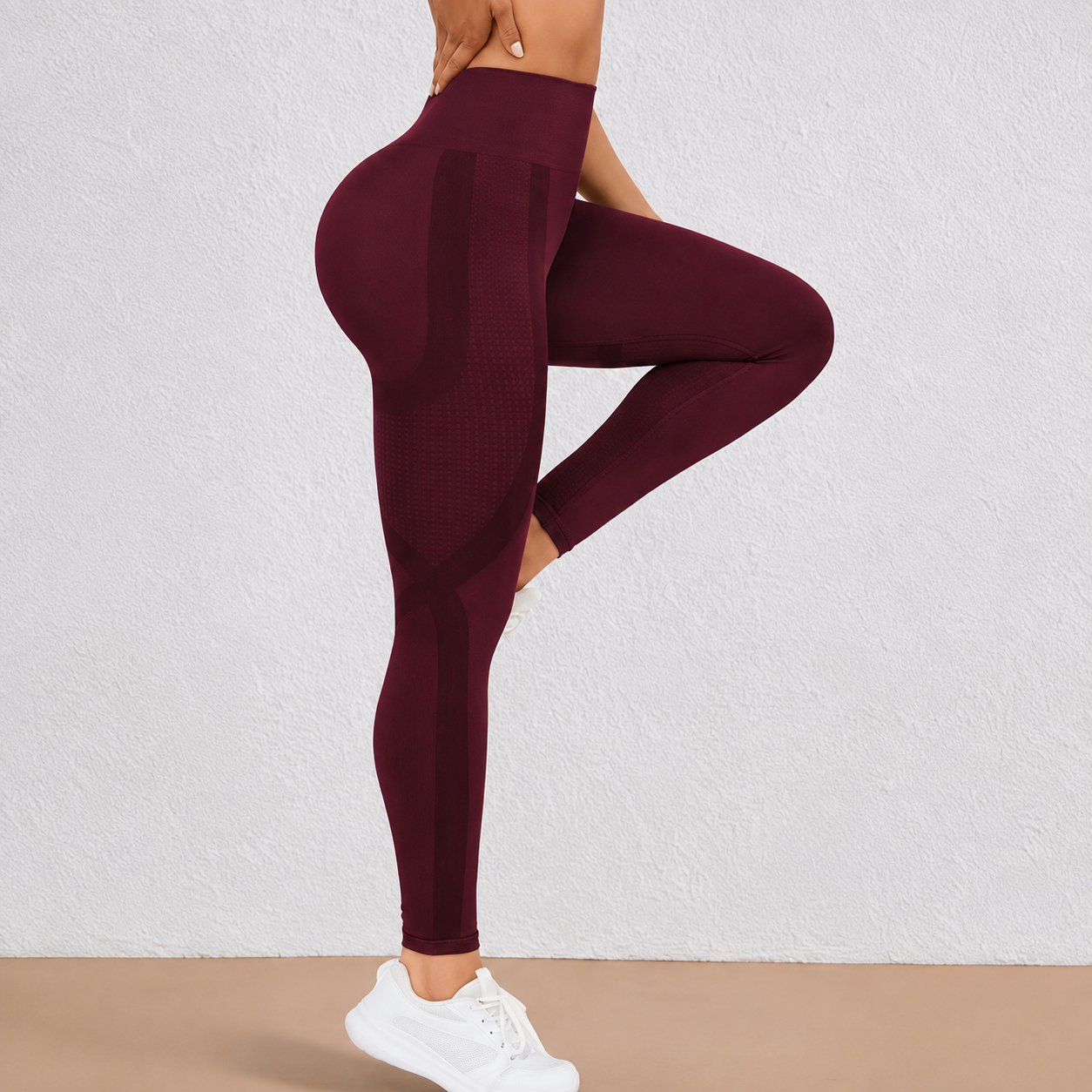 High Rise Stretch Workout Running Leggings For Women