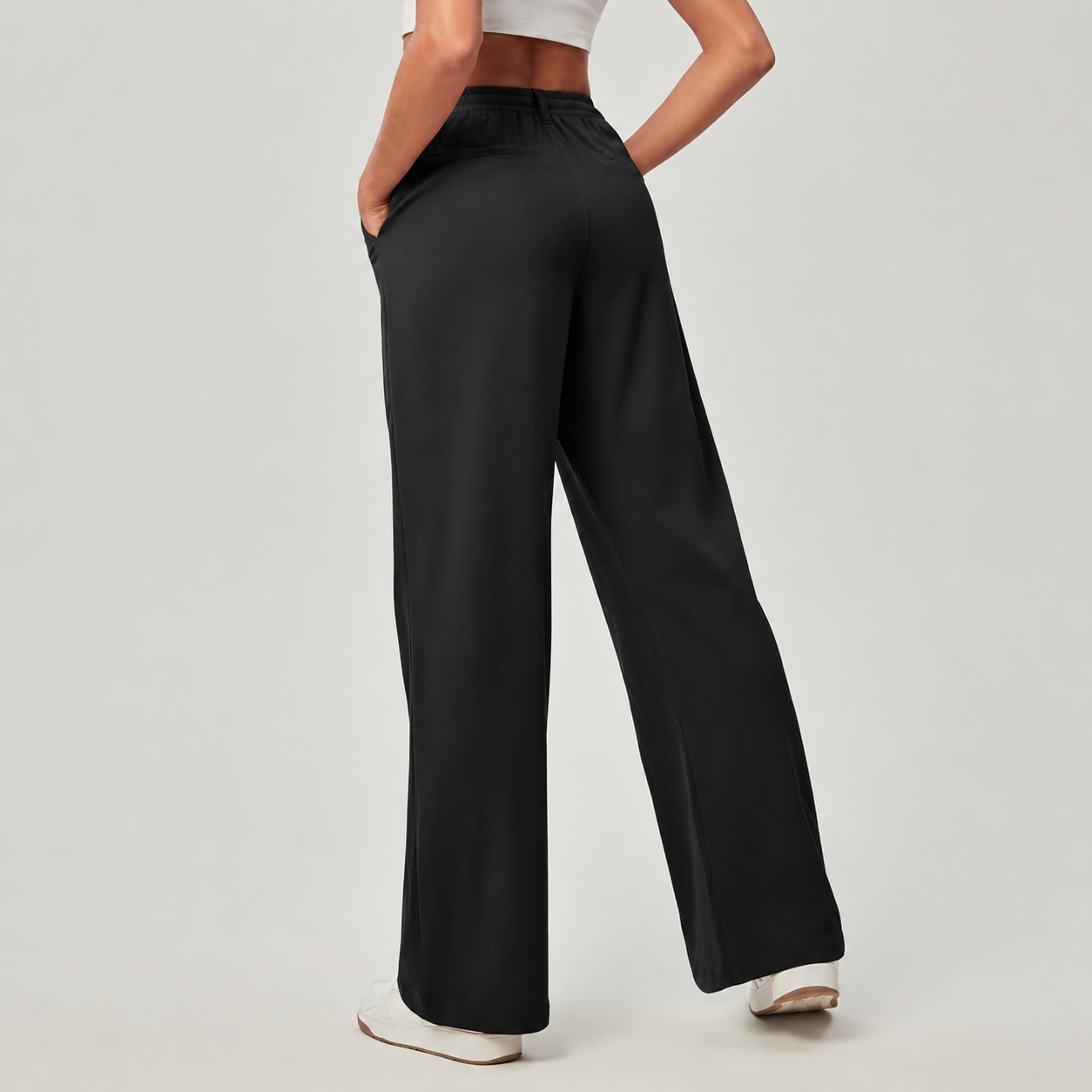 Casual Wide Oversized Stretchy Pants For Women
