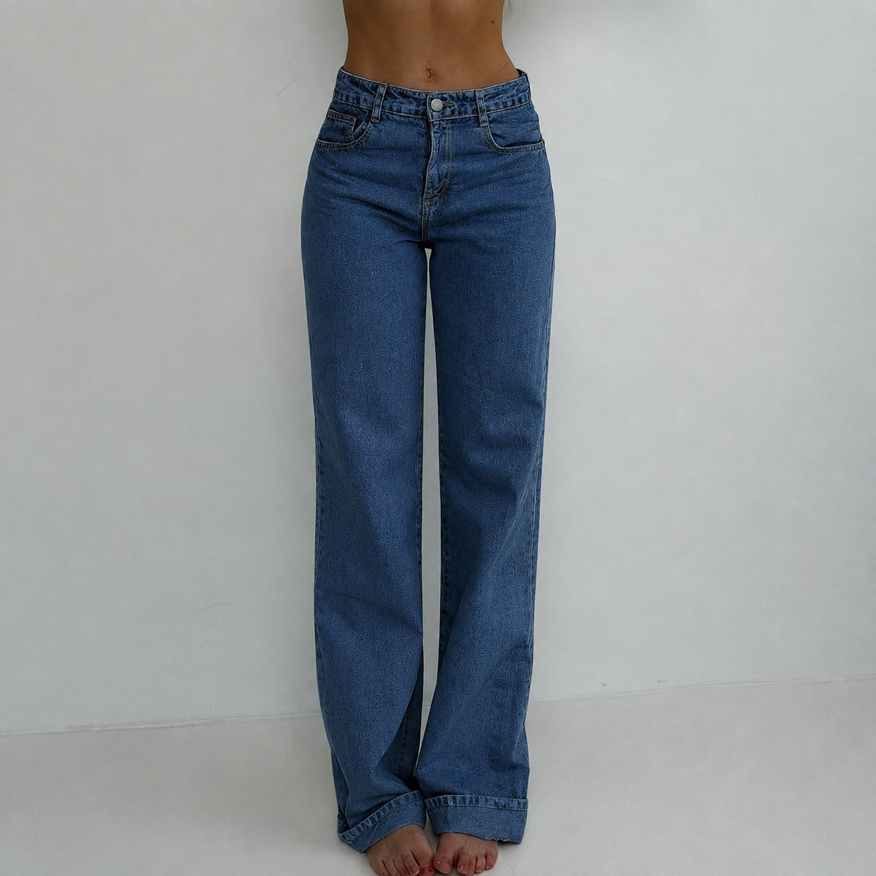 Casual Solid Slim Fit Jeans With Pockets For Women