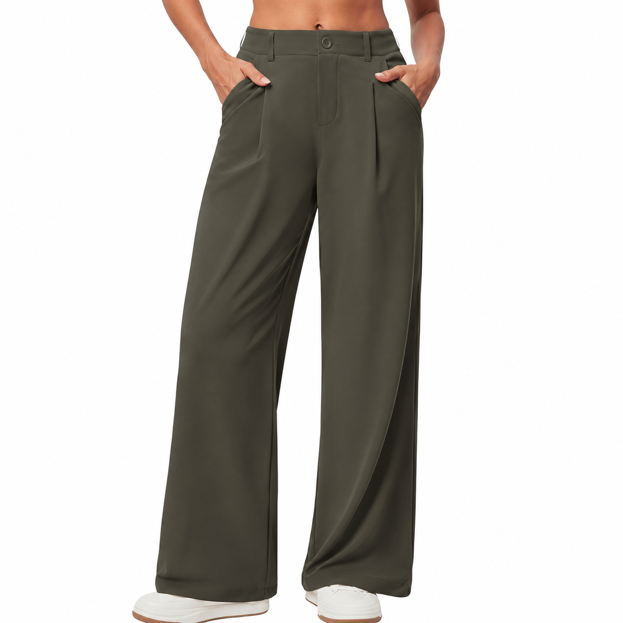 Casual Wide Oversized Stretchy Pants For Women