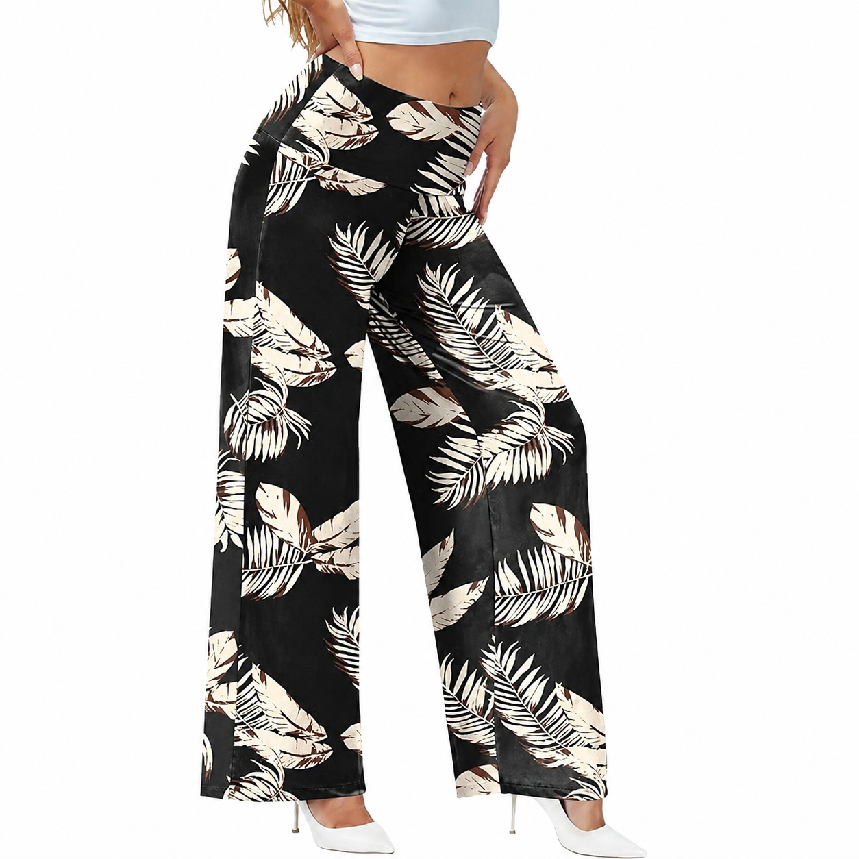 Casual Wide Flowy Loose Fit Pants For Women