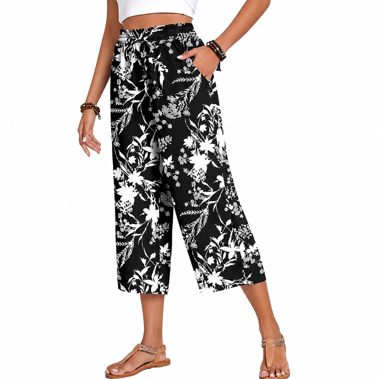 Casual Lounge Wide Loose Pants With Drawstring For Women