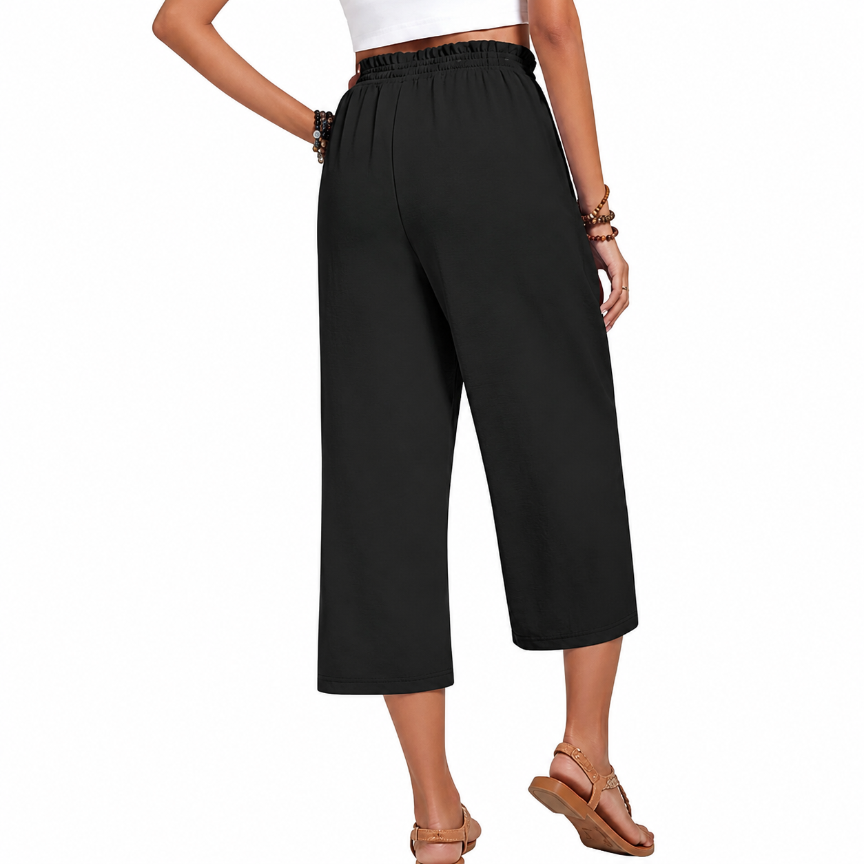 Casual Lounge Wide Loose Pants With Drawstring For Women