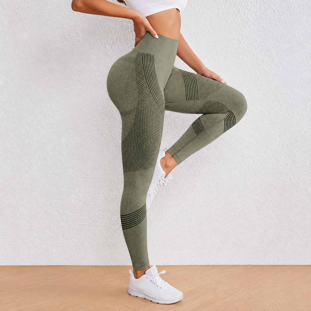 High Rise Quick Dry Stretch Sports Leggings For Women
