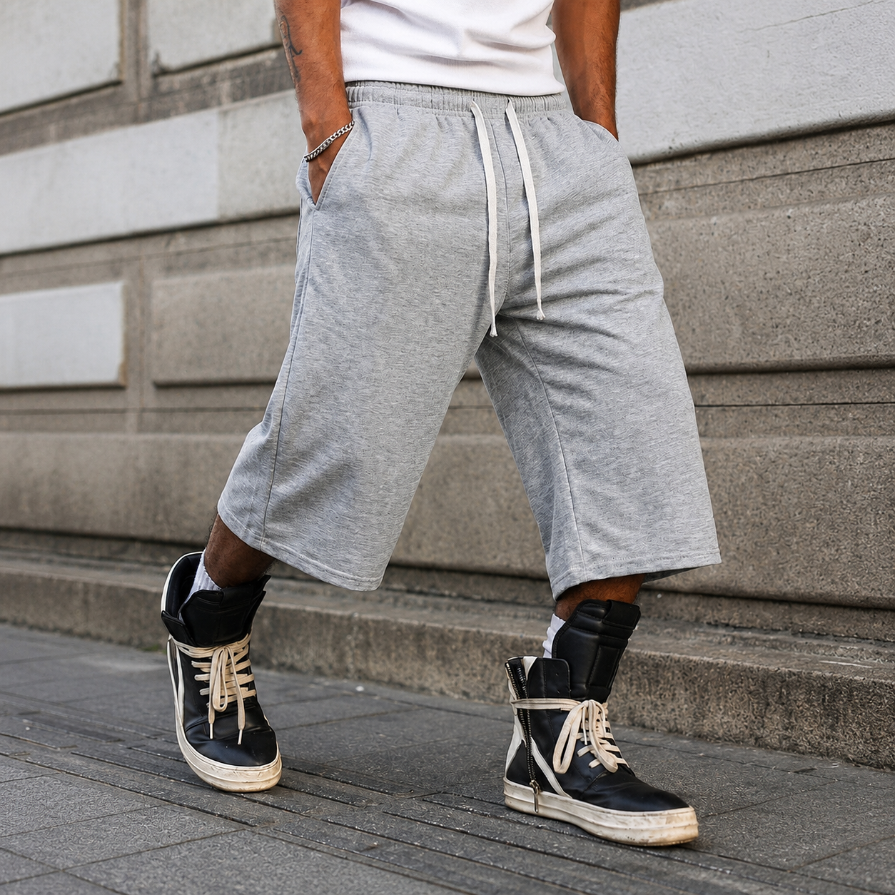 Casual Wide Length Sports Pants For Men