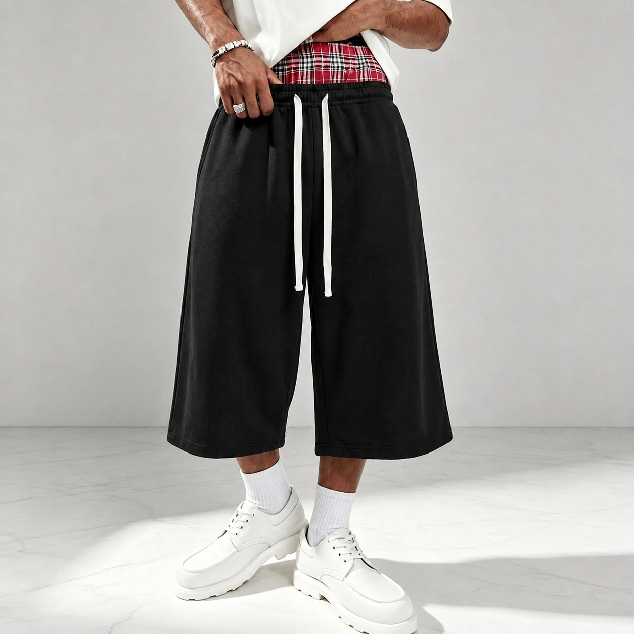 Casual Wide Length Sports Pants For Men
