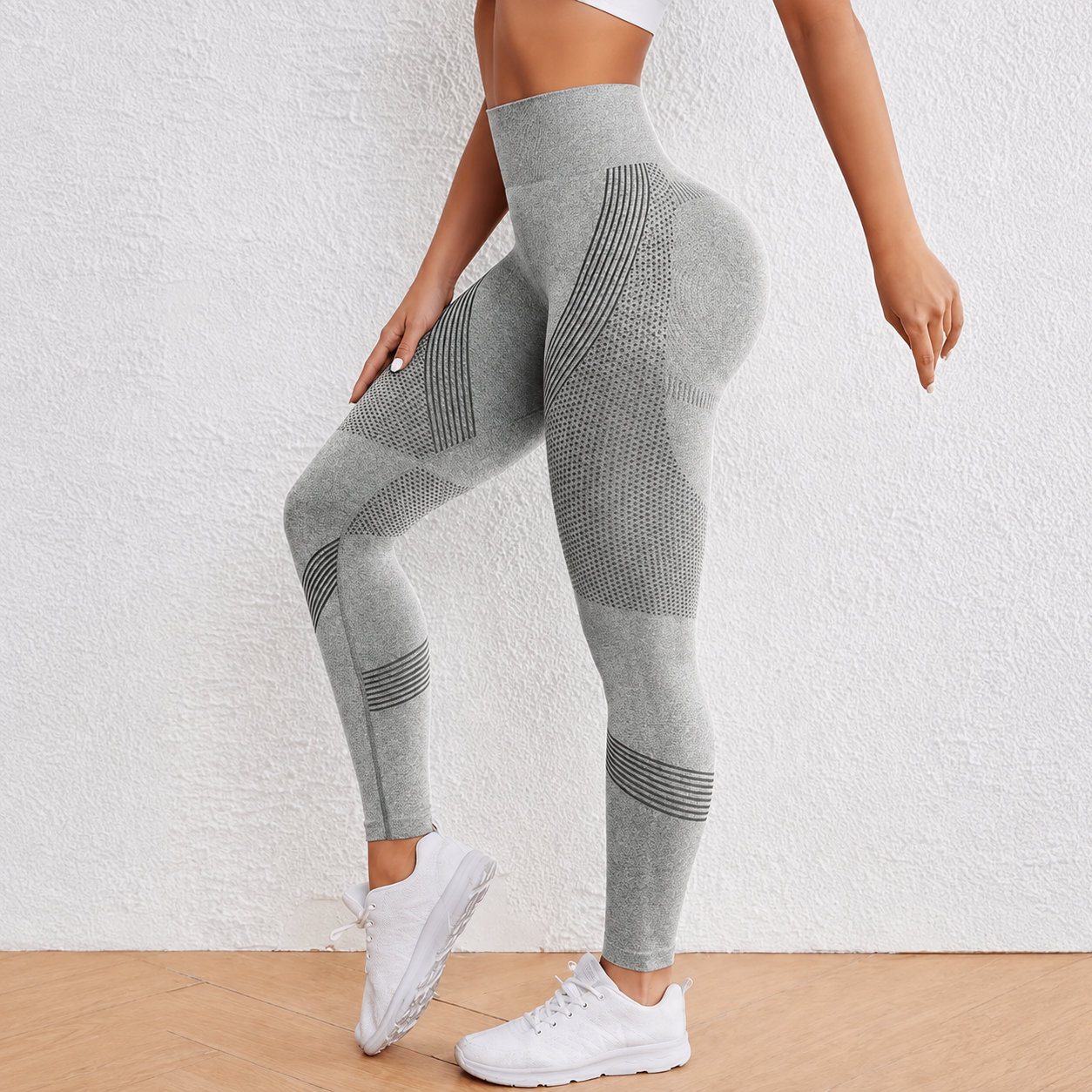 High Rise Quick Dry Stretch Sports Leggings For Women