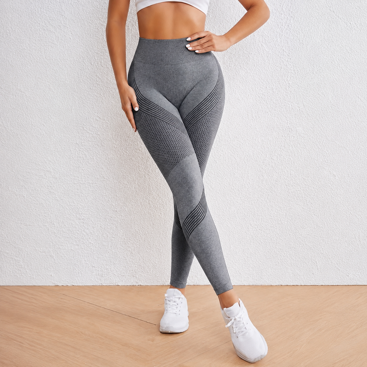 High Rise Quick Dry Stretch Sports Leggings For Women
