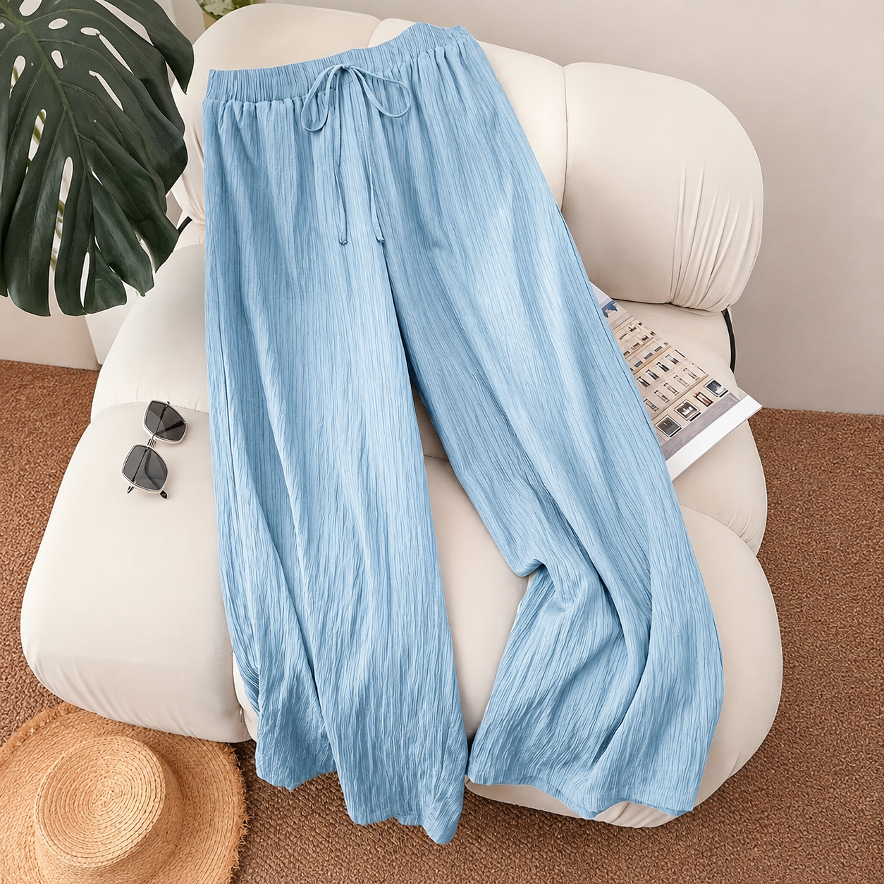 Plus Size Loose Fit Pull On Casual Lounge Pants For Women