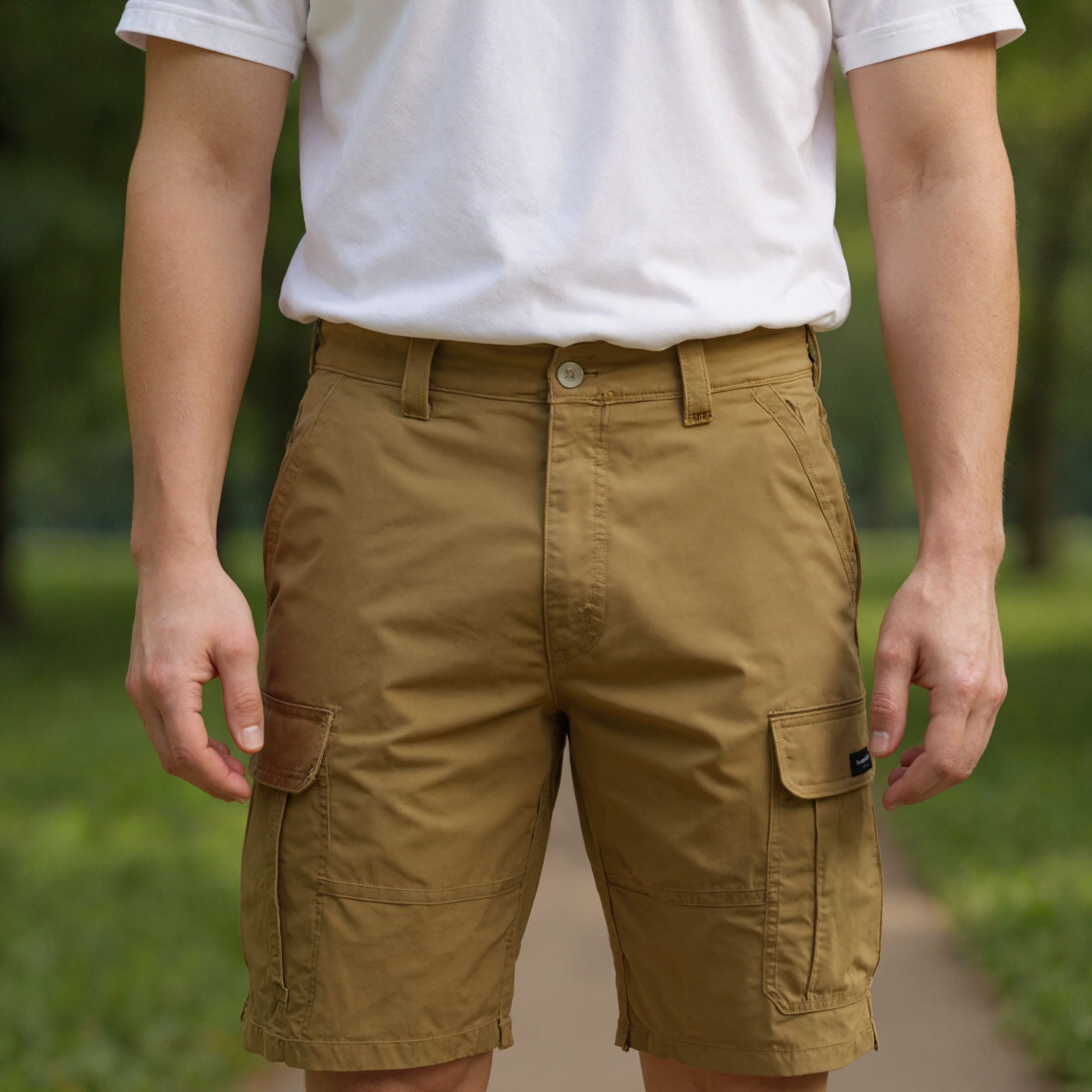 Classic Cargo Stretch Shorts With Multi Pockets For Men